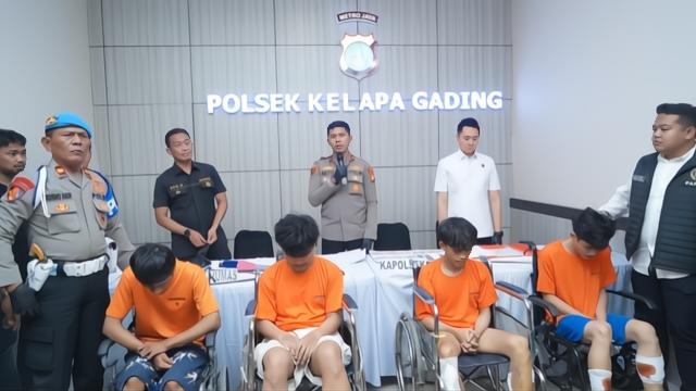 Nekat Begal Habib, Polsek Kelapa Gading Gercep Tangkap 4 Pelaku Plus Dihadiahi Timah Panas!