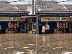 Viral Warung Madura Tetap Buka saat Banjir Nyaris Seatap, Netizen: Fix! Tutupnya Kiamat