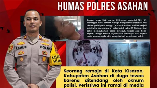 Polres Asahan Klarifikasi Kronologi Kematian Alm Pandu, Sangkal Dugaan Kekerasan