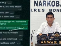 Chat WA Bocor, Kasat Narkoba Polres Bone Diduga Minta Uang Damai Rp 70 Juta ke Pelaku Narkoba