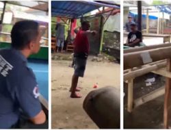 Viral! Video Pria Tantang Duel Polisi Saat Penggerebekan Sabung Ayam di Blitar