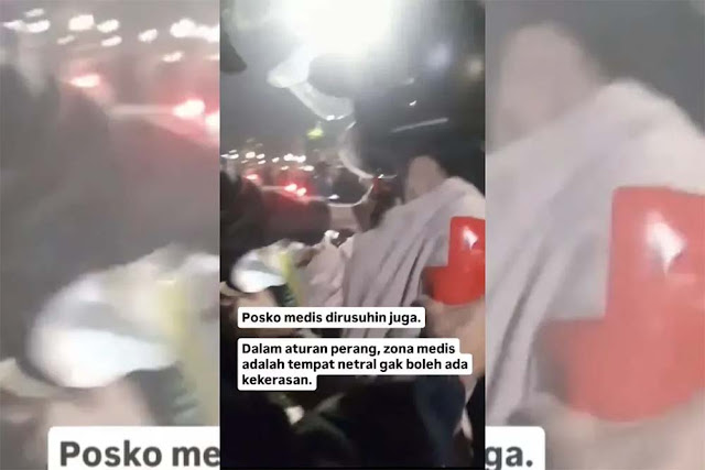 Amankan Aksi Demonstrasi di Malang, Polisi Diduga Menyasar Tim Medis, Netizen: Medis Diacak-acak Sama Polisi!