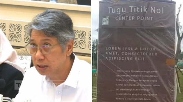 OIKN Bingung soal Tersebarnya Tulisan Lorem Ipsum di Tugu Titik Nol IKN
