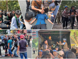 Demo Buruh di Semarang Ricuh, 18 Mahasiswa Ditangkap Polisi, 5 Dilarikan ke RS
