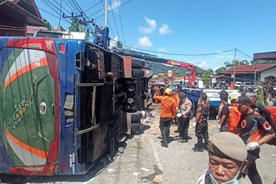 Kecelakaan Maut Bus ALS Rute Medan - Bekasi di Padang Panjang, 12 Orang Tewas