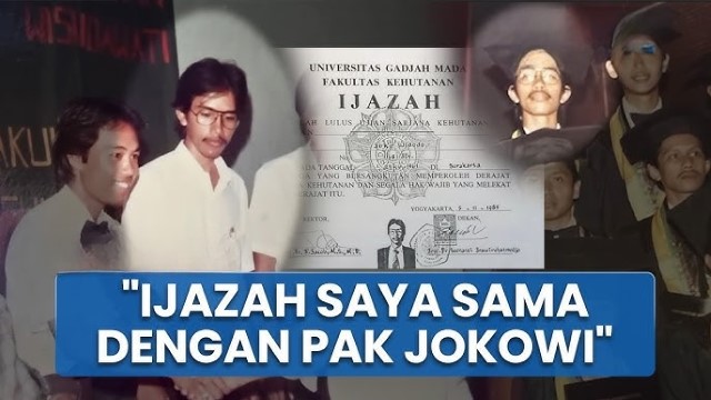 Rekan Kuliah Jokowi di UGM Beri Pembelaan: Kalau Ijazah Jokowi Palsu, Berarti Ijazah Saya Juga Dong?!