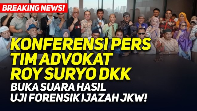 BREAKING NEWS! Tim Advokat Roy Suryo Tolak Hasil Uji Lab Forensik Ijazah: Polri Ingin Selamatkan Jokowi