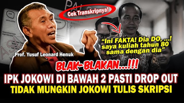 Jokowi Dulu Ngaku IPK Kurang dari 2, Guru Besar USU: Harusnya Sudah Drop Out!
