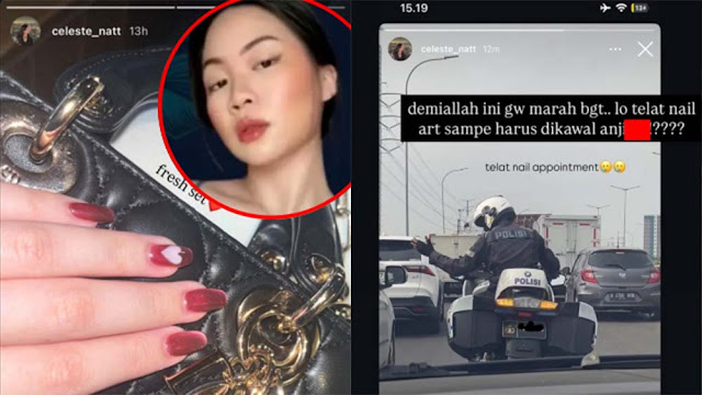 Celeste Anastasya, Diduga Aspri Hotman Paris Viral Usai Dikawal Patwal Diduga Gegara Telat Nail Art