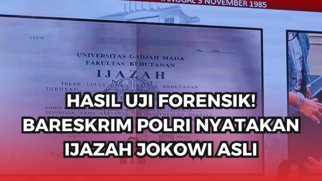 Guru Besar Unair Kritik Hasil Uji Lab Forensik Bareskrim Polri Terkait Ijazah Jokowi, Tak Penuhi Syarat Objektif?
