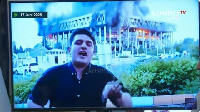 Kondisi Kantor Berita Iran usai Diserang Israel: Gedung Kebakaran Hebat, Asap Membubung