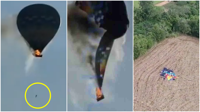 Ngeri! Detik-Detik Terbakarnya Balon Udara di Brasil Tewaskan 8 Orang, Penumpang Nekat Loncat