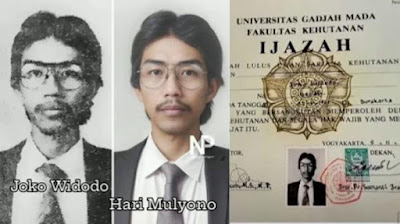 Penampakan Ijazah Jokowi Vs Hari Mulyono yang Disebut Mirip