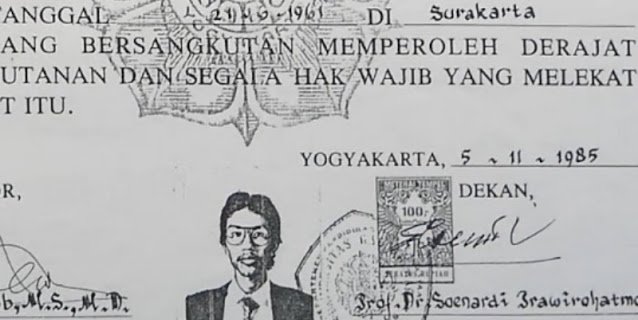 Ijazah Pasar Pramuka Tak Mungkin Cocok dengan Keluaran UGM