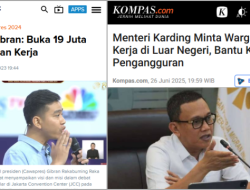 Gibran Janjikan 19 Juta Lapangan Kerja, Menterinya Suruh Warga Kerja di Luar Negeri untuk Kurangi Pengangguran