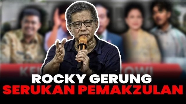 Rocky Gerung Soal Surat Tuntutan Pemakzulan Gibran di DPR: Harus Diproses Demi Masa Depan Cerah!
