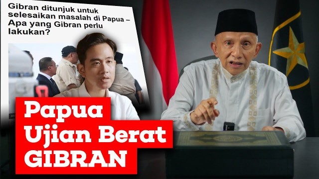 Amien Rais Cemas Gibran Ngantor di Papua: Musibah Besar Bagi Bangsa dan Negara Kita, Dia Kan Bocah Kosong Melompong!