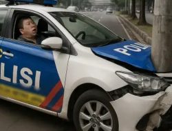 Mabuk, WN China Bawa Kabur Mobil Polisi Usai Tabrak Kendaraan di Jakpus