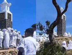 Viral Sekelompok Orang Berjubah Putih Kelilingi Tugu di Puncak Gunung Lawu, Mirip Tawaf Jemaah Haji