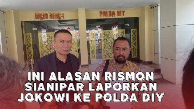 BREAKING NEWS! Rismon Sianipar Laporkan Jokowi ke Polda DIY, Soal Apa Lagi?