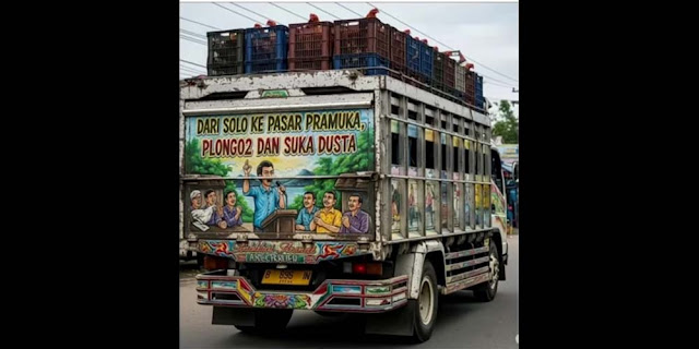 Jokowi jadi Bahan Olok-olok Belakang Truk
