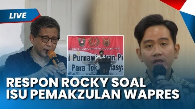 Rocky Gerung: Gibran Hadapi Dua Pilihan, Mundur atau 1998 Terulang!