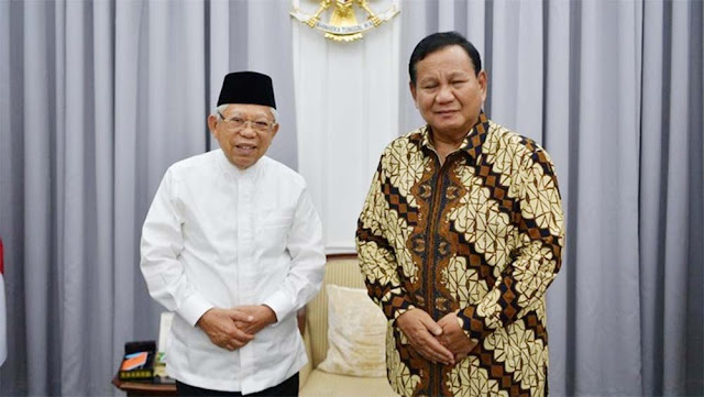 Maruf Amin Sebut Pernyataan Prabowo Mirip Abu Bakar ash-Shiddiq