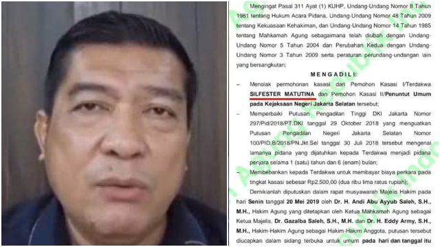 Mengapa Putusan Kasasi Silfester Matutina 1,5 Tahun Penjara Belum Dieksekusi?