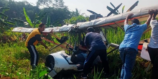 Marsma TNI AU Tewas dalam Kecelakaan Pesawat Gantole di Ciampea Bogor