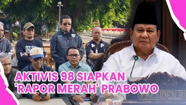 Jelang Setahun Prabowo-Gibran, Aktivis 98 Siapkan Rapor Merah dan Ultimatum Reshuffle!