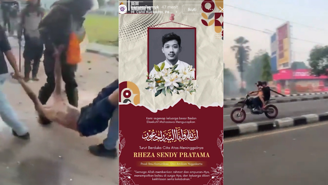 Videonya Viral, Ini Penyebab Mahasiswa Amikom Rheza Sendy Pratama Tewas pasca Demo di Jogja