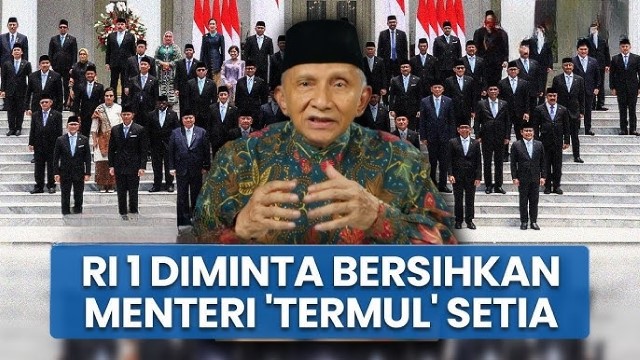 Amien Rais Desak Prabowo Copot Menteri Titipan Jokowi Hingga Pimpinan TNI-Polri Bertopeng!