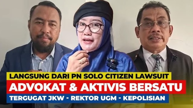 Kronologi Jokowi Digugat Dengan Citizen Lawsuit di PN Solo