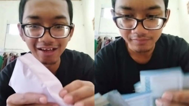 Viral! Pencuci Tray MBG Unboxing Gaji Pertama Sampai Terharu, Netizen: Lebih Besar dari Guru Honorer