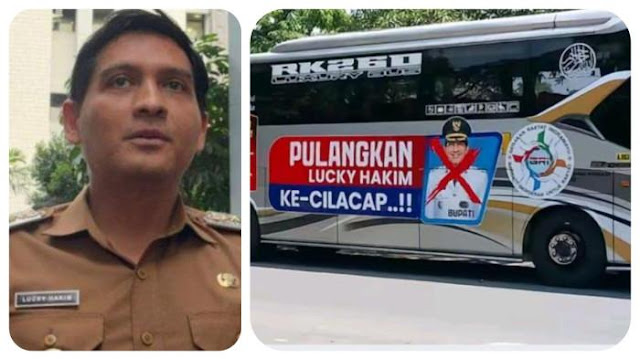 Heboh Muncul Bus Khusus untuk Pulangkan Bupati Indramayu Lucky Hakim ke Kampungnya di Cilacap