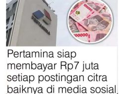 Beredar Postingan Pertamina Bakal Bayar Postingan Positif Rp 7 Juta, Komentar Netizen Bikin Ngakak