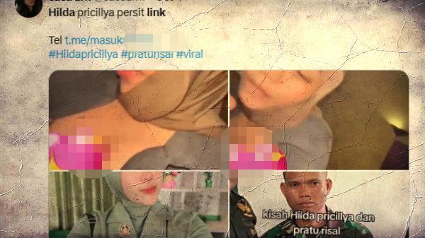 Beredar Link Video 1 Menit Hilda Pricillya VS Pratu Risal Junior Suaminya di Hotel