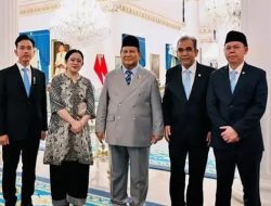 Foto Langka! Prabowo-Gibran Kompak Bareng Puan & Dasco di Istana, Netizen: Aura Kekuasaan Banget