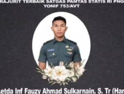 Lulusan Akmil 2023, Letda Fauzi Perwira Muda TNI asal Pangkep Gugur Ditembak OPM di Kiwirok