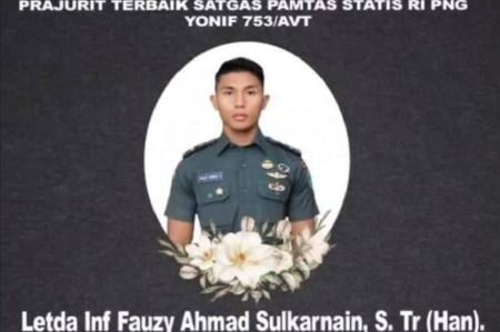 Lulusan Akmil 2023, Letda Fauzi Perwira Muda TNI asal Pangkep Gugur Ditembak OPM di Kiwirok