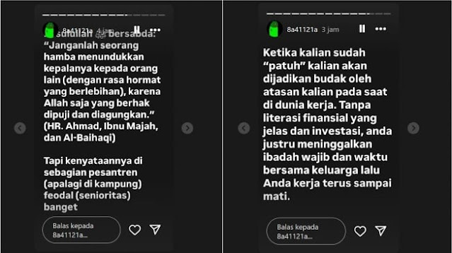 Ramai Ponpes Lirboyo, Anak Menkeu Sebut Pendidikan di Pesantren Bergaya Feodal: Penghormatan Berlebihan