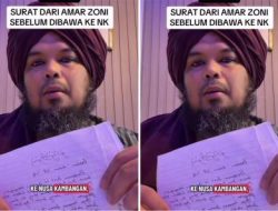 Mengejutkan! Ammar Zoni Bikin Surat untuk Ustaz Derry Sulaiman sebelum Dipindahkan ke Nusakambangan