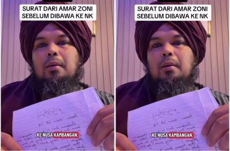 Mengejutkan! Ammar Zoni Bikin Surat untuk Ustaz Derry Sulaiman sebelum Dipindahkan ke Nusakambangan