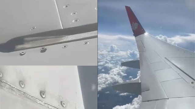 Viral Video Baut Kendur di Sayap Pesawat Lion Air saat Terbang, Penumpang Panik