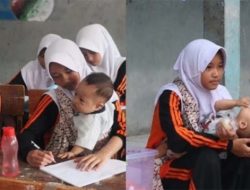 Viral Siswi SMP Rela Sekolah Sambil Jualan dan Gendong Adiknya yang Down Syndrome