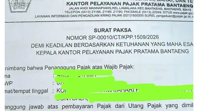 Wajib Pajak Gowa Kena Surat Paksa Rp265 Juta, Protes Standar Ganda KPP Bantaeng