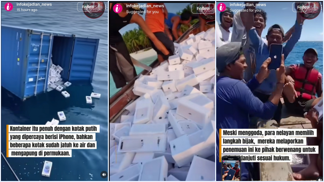 Viral Video Kontainer iPhone di Laut Utara Jawa: Hoax AI atau Fakta?