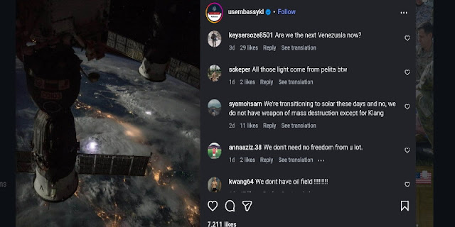 Foto Satelit AS ke Malaysia Picu Kekhawatiran: Jangan-jangan Jadi Target Seperti Venezuela